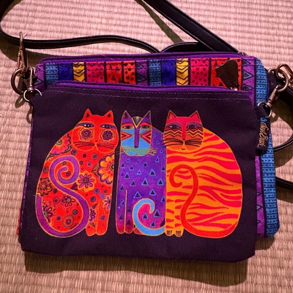 Lot of 3 Laurel Burch Cat Bags, Handbag Tote - Picture 4 of 11